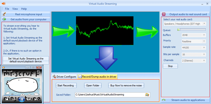 Click to view Virtual Audio Streaming Pro 4.0 screenshot