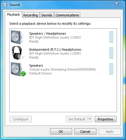 Vista/Windows 7 audio device setting applet