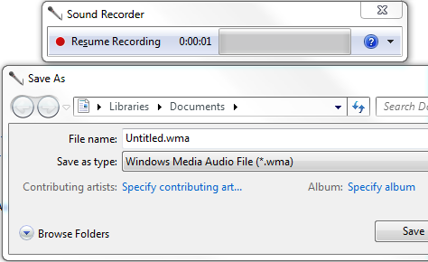 window sound recorder